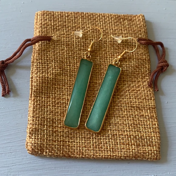 Brand New Handmade Amazonite Earrings Handmade Crystal Jewelry Pisces Gemstone - Picture 2 of 3